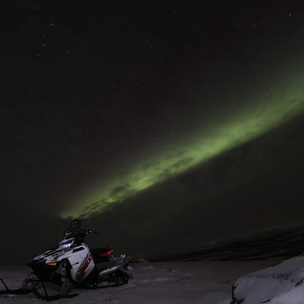 Kiruna Husky Aurora Hunt on Snowmobile 2
